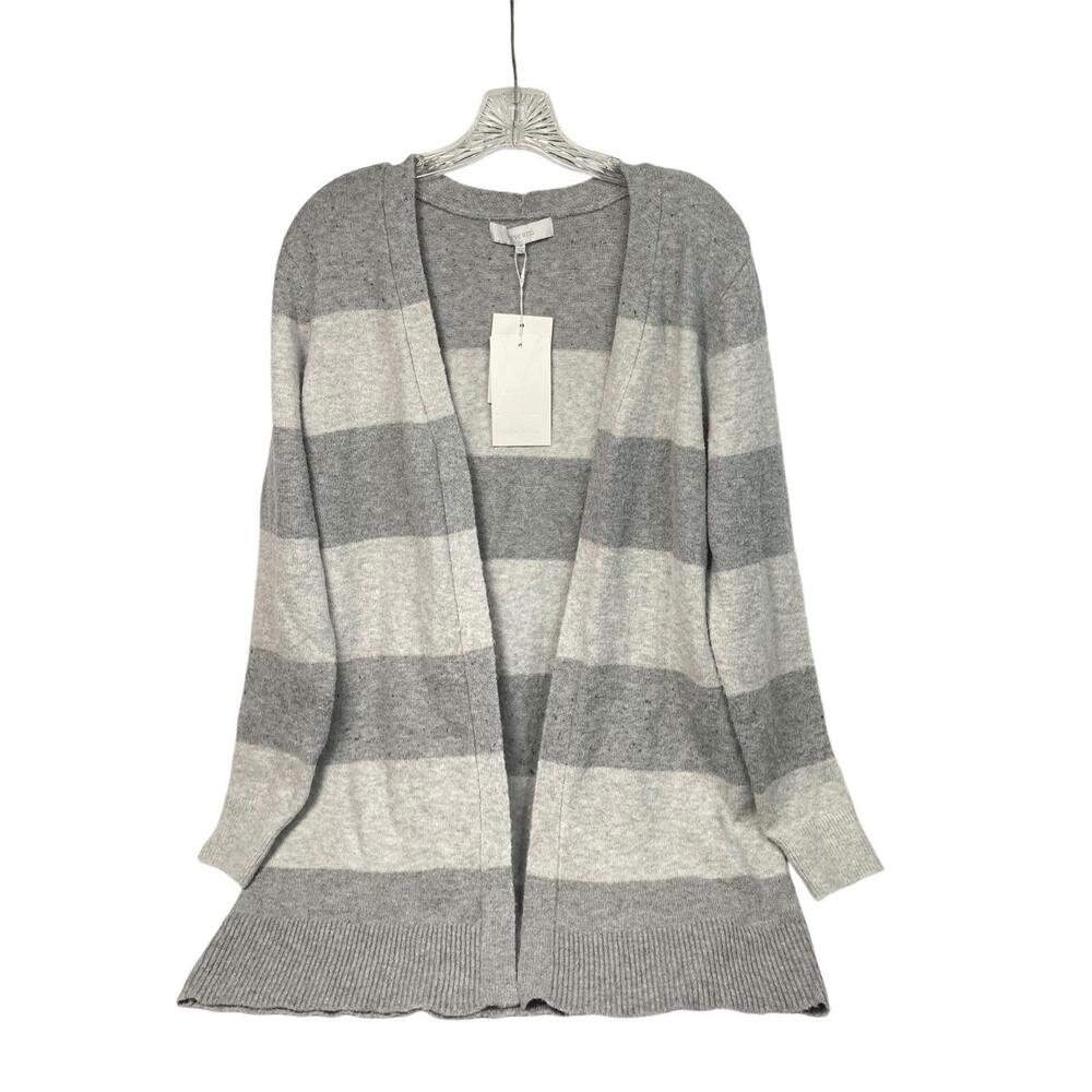 Verve Ami Gray Cardigan with Large Stripes M‎